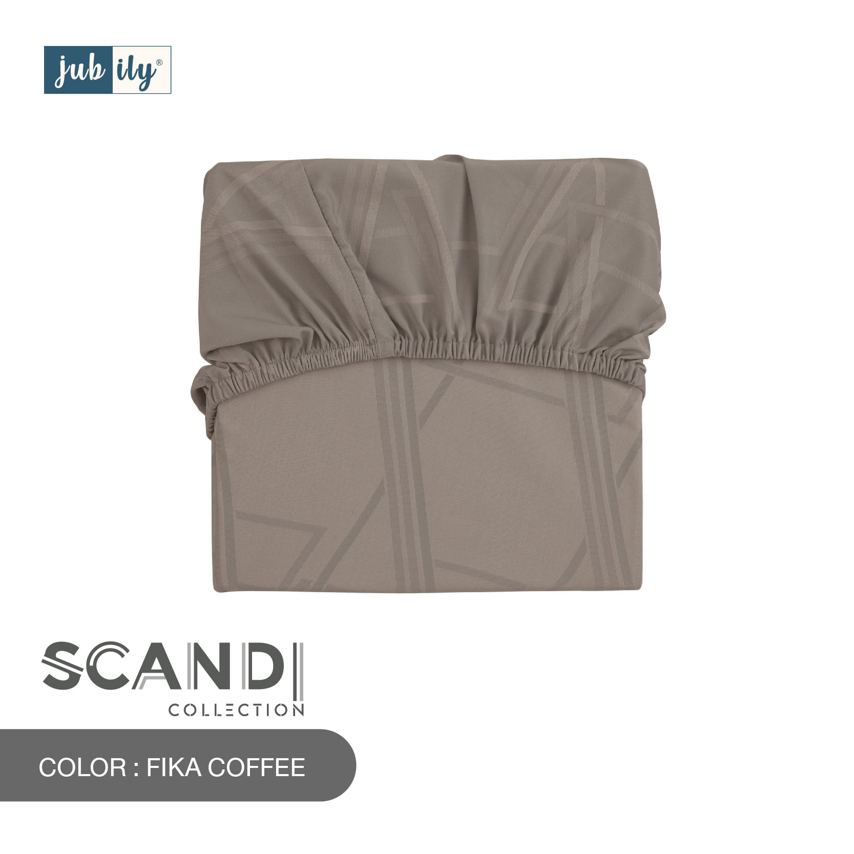 ชุดผ้าปูที่นอนและปลอกหมอนหนุน (ไม่รวมผ้านวมสำเร็จ) 6 ฟุต KING JUBILY - SCANDI COLLECTION 460 SERIES สี FIKA COFFEE_2